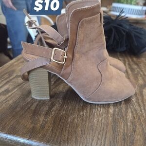 Brown Suede Women's Ankle Boots